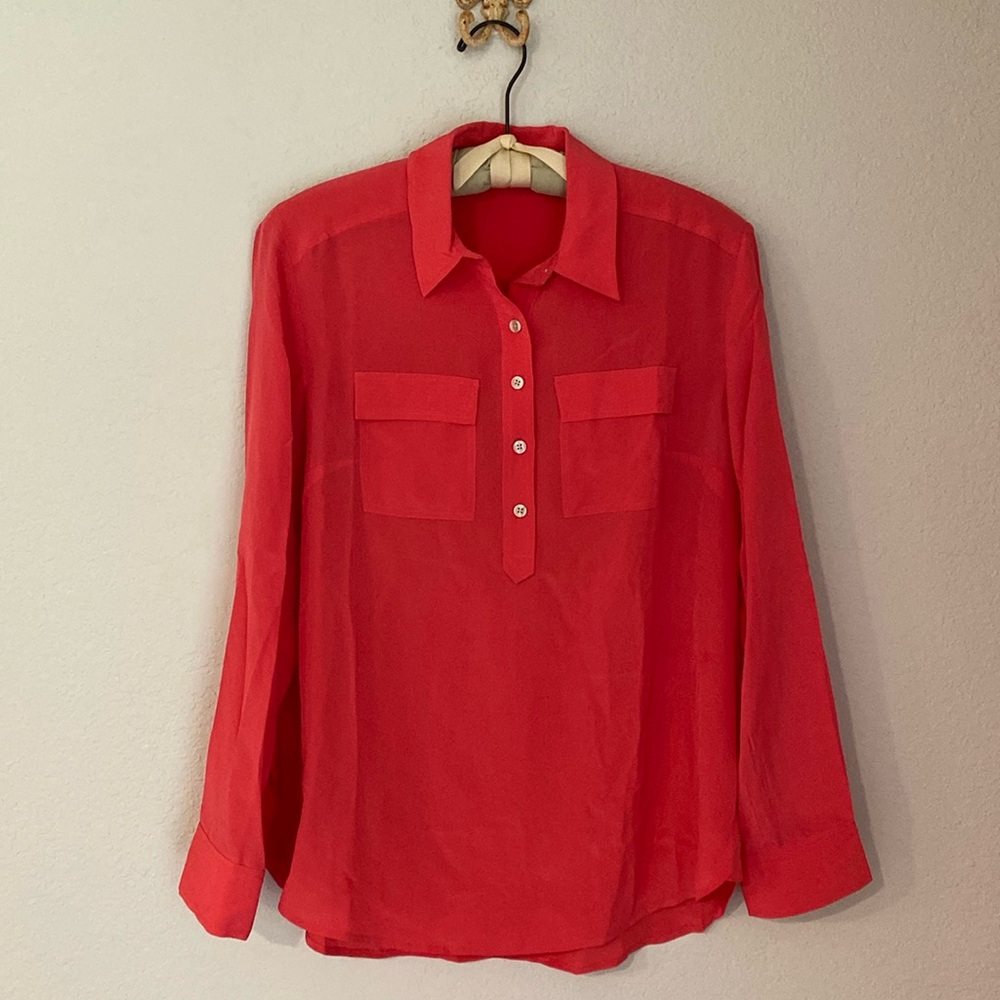 Ann Taylor silk button down blouse